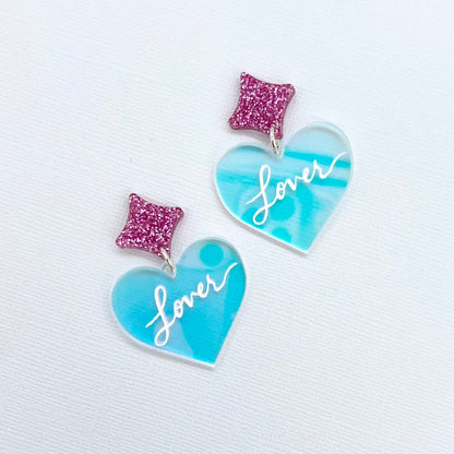 'Lover' Heart Earrings