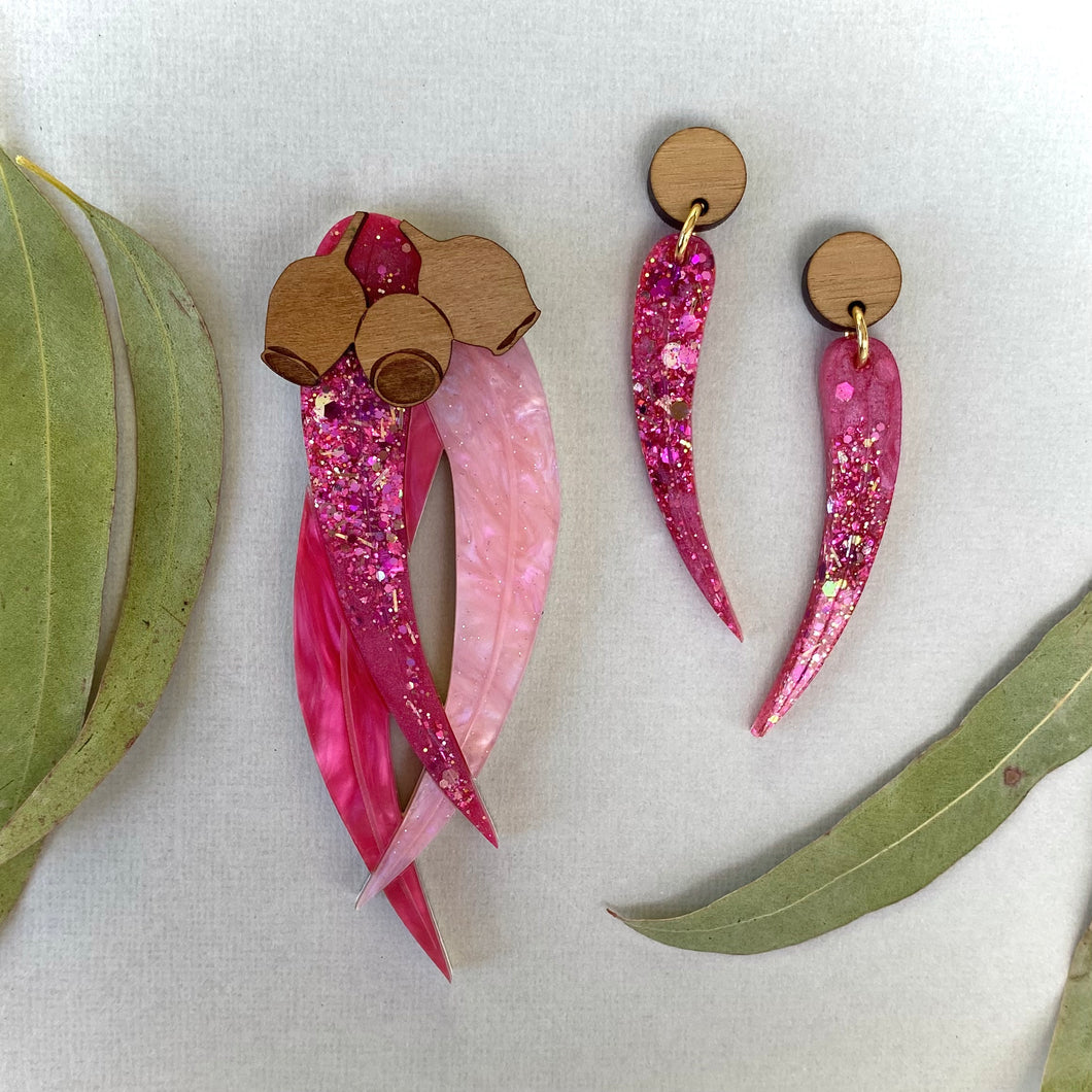 Preorder Gum Leaves Set - Pink