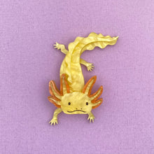 Load image into Gallery viewer, Amelia the Axolotl brooch (Gold)

