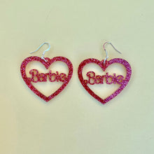 Load image into Gallery viewer, Barbie Heart earrings

