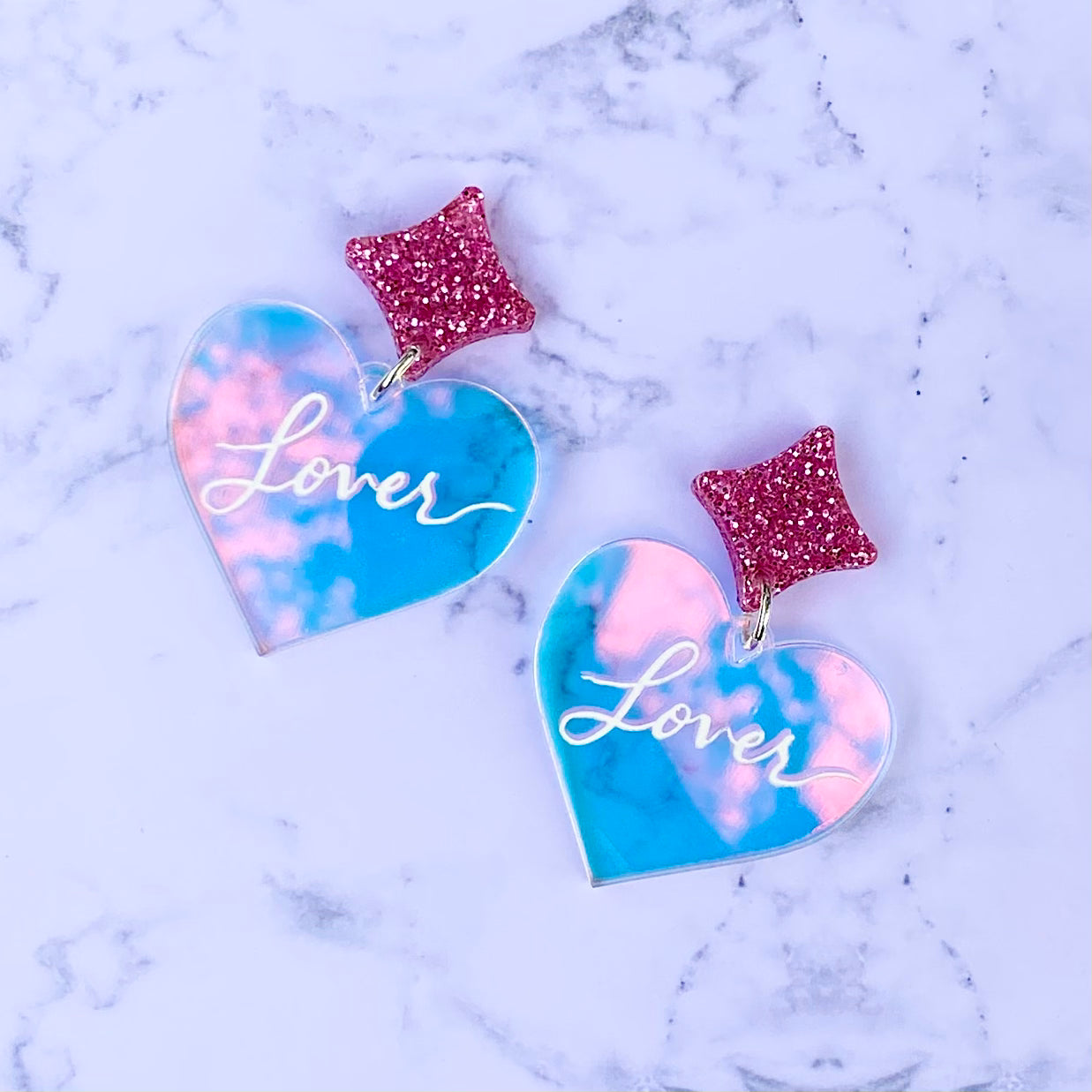 'Lover' Heart Earrings