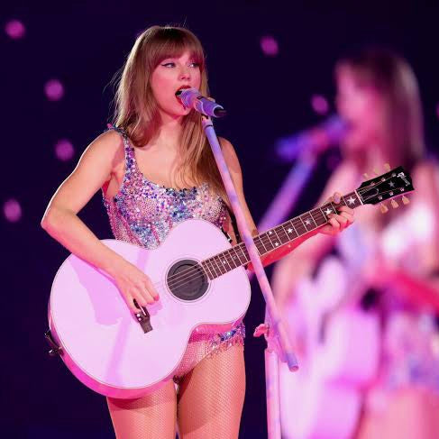 Guitar Earrings - Pink