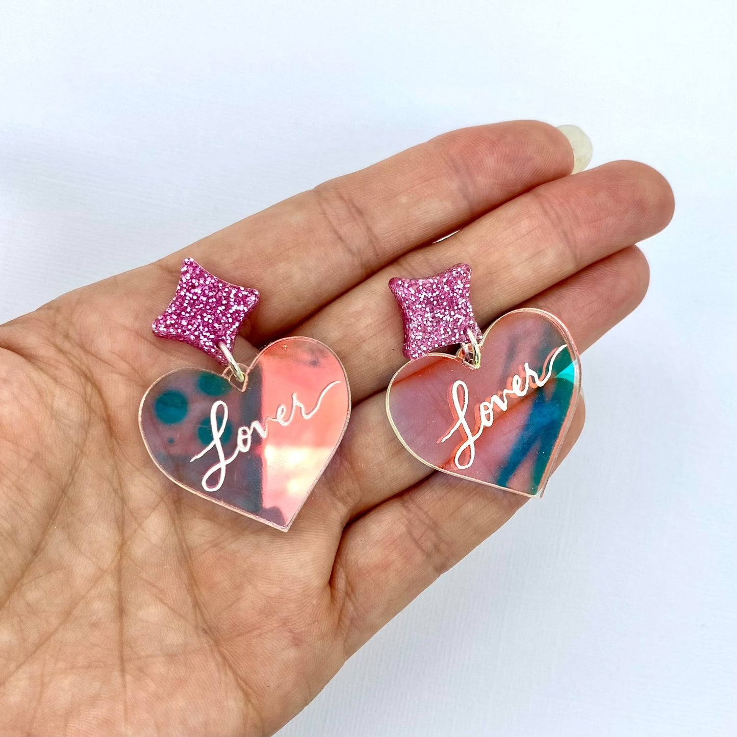 'Lover' Heart Earrings