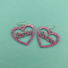 Load image into Gallery viewer, Barbie Heart earrings
