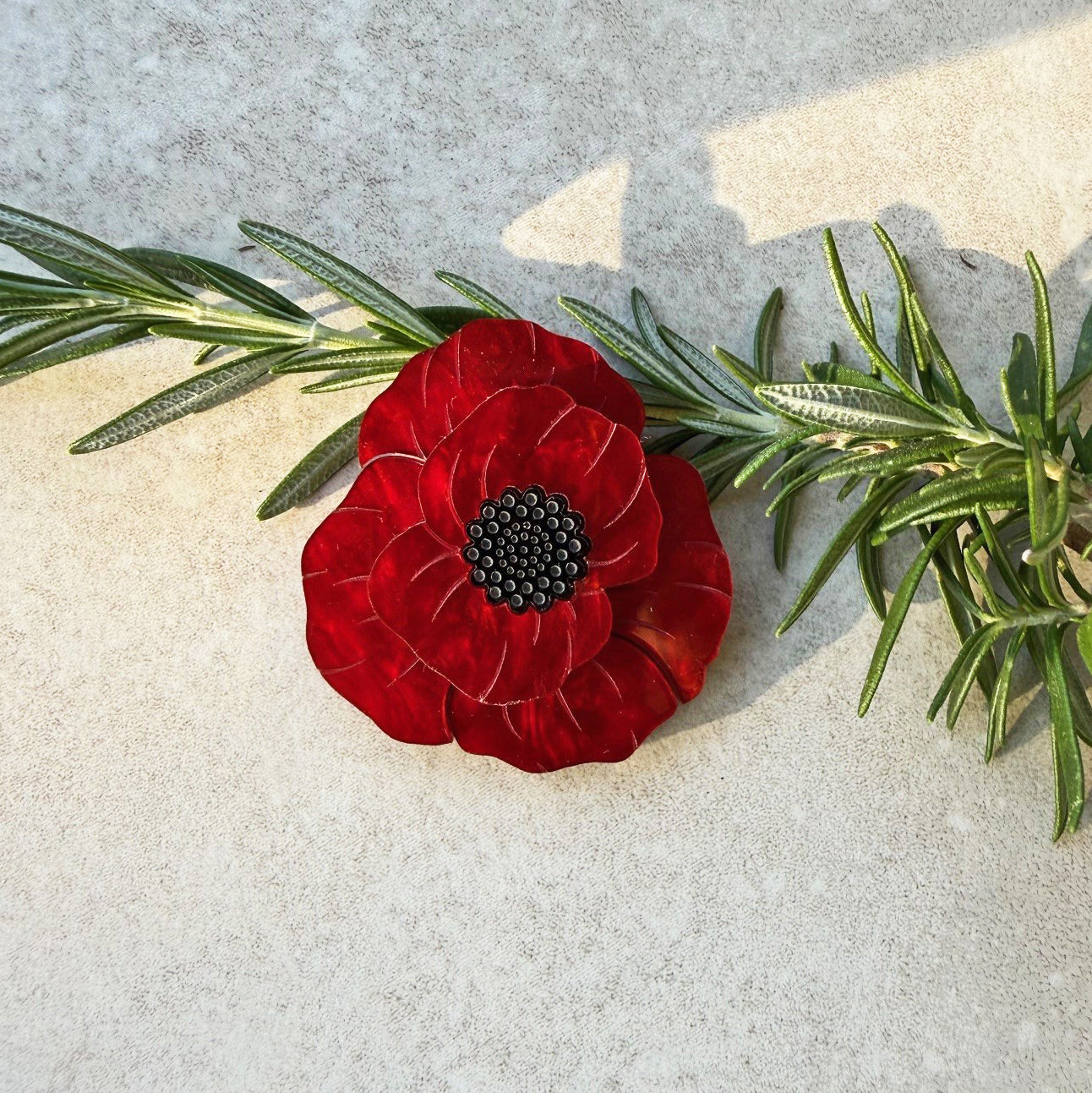 Poppy Flower brooch