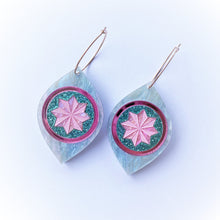 Load image into Gallery viewer, Kitschy Christmas Bauble earrings - Blue Marble
