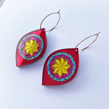 Load image into Gallery viewer, Kitschy Christmas Bauble earrings - Red
