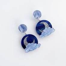 Load image into Gallery viewer, Night Sky circle earrings
