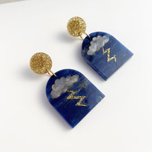 Load image into Gallery viewer, Dark Storm arch earrings
