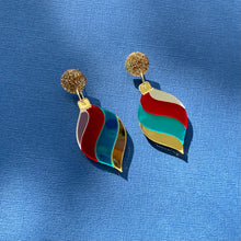 Load image into Gallery viewer, Mirror Christmas Bauble earrings
