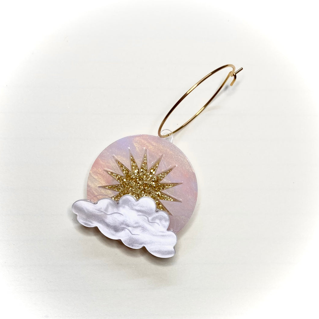 Sunrise circle earrings