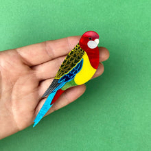 Load image into Gallery viewer, Eastern Rosella brooch
