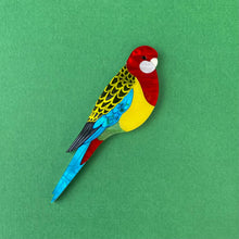 Load image into Gallery viewer, Eastern Rosella brooch
