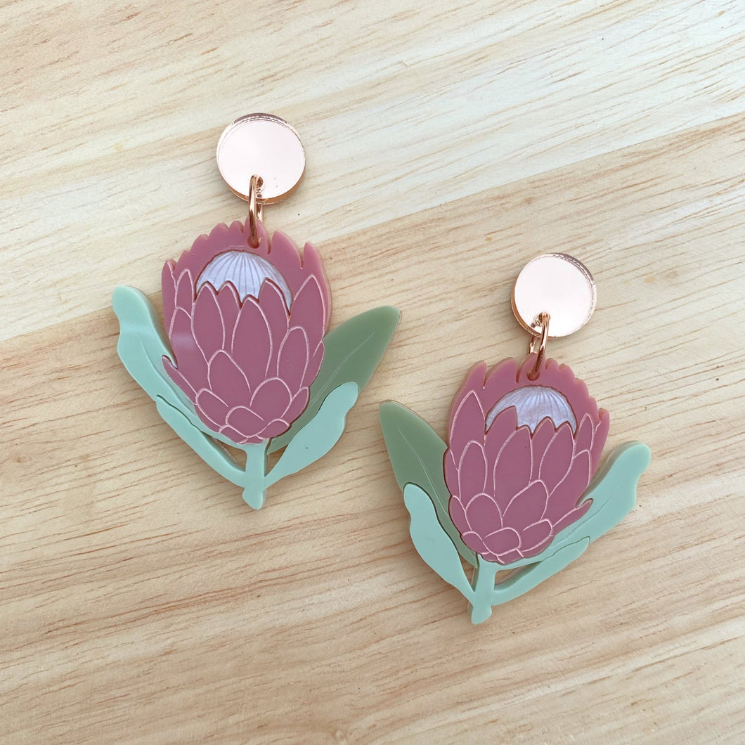 Protea earrings