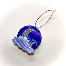 Load image into Gallery viewer, Night Sky circle earrings
