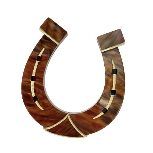 Lucky Horseshoe brooch
