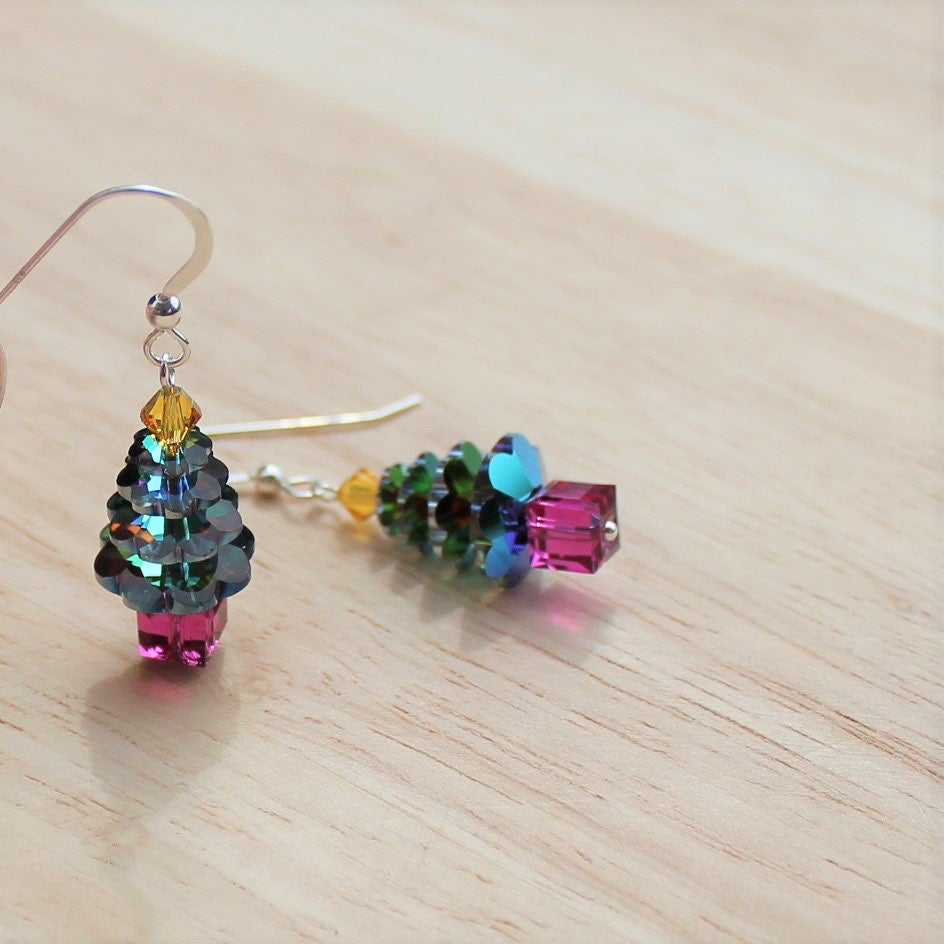 Christmas Tree earrings - Multicolour